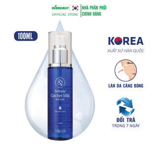 Toner giảm mụn sebum catcher mild e&cos nước hoa hồng cho da mụn 100ml