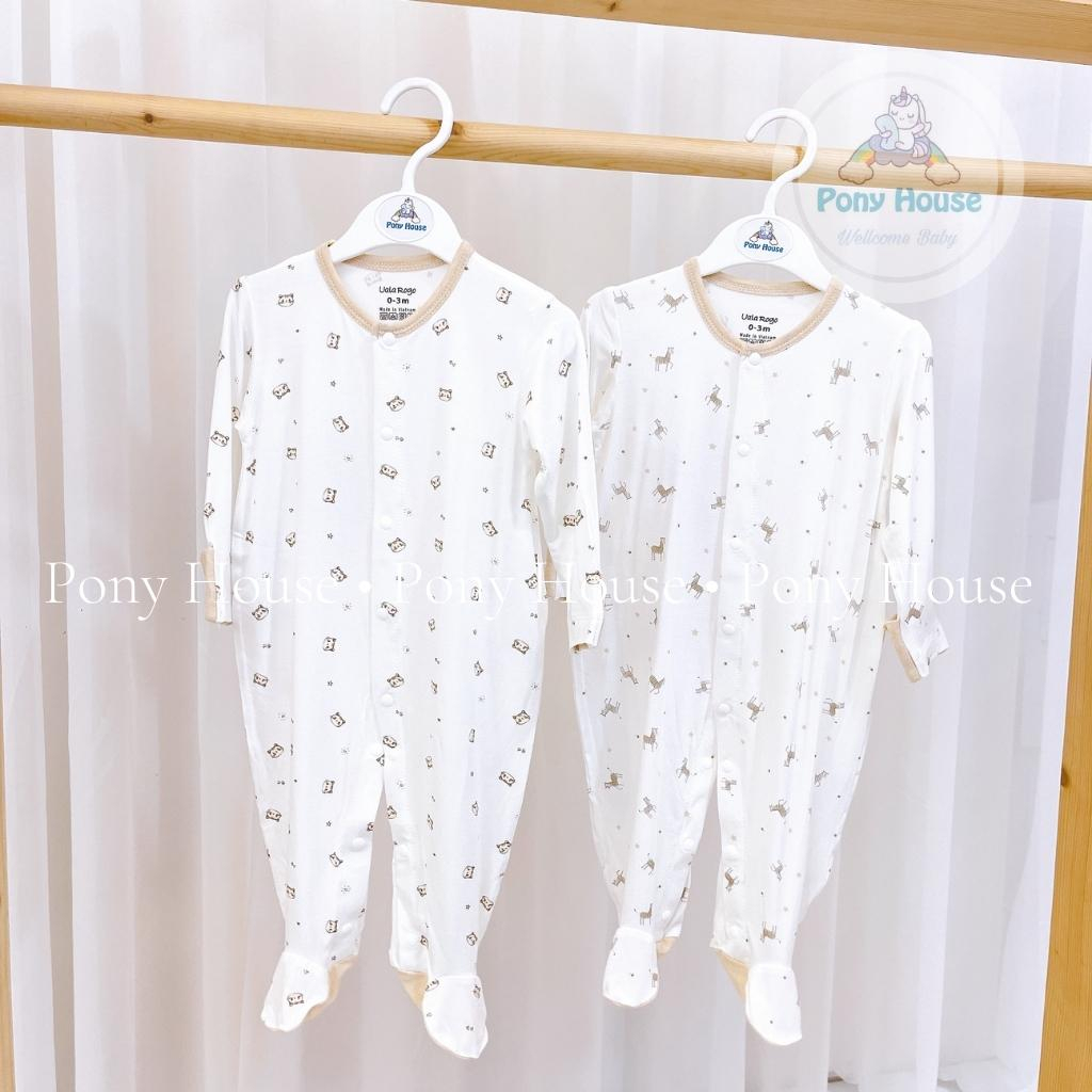 Body Liền Tất Uala Rogo - Bộ Liền Dài Tay Chất Bambo Cho Bé Trai Bé Gái Sơ Sinh (Size 0-3M Đến 3-6M)