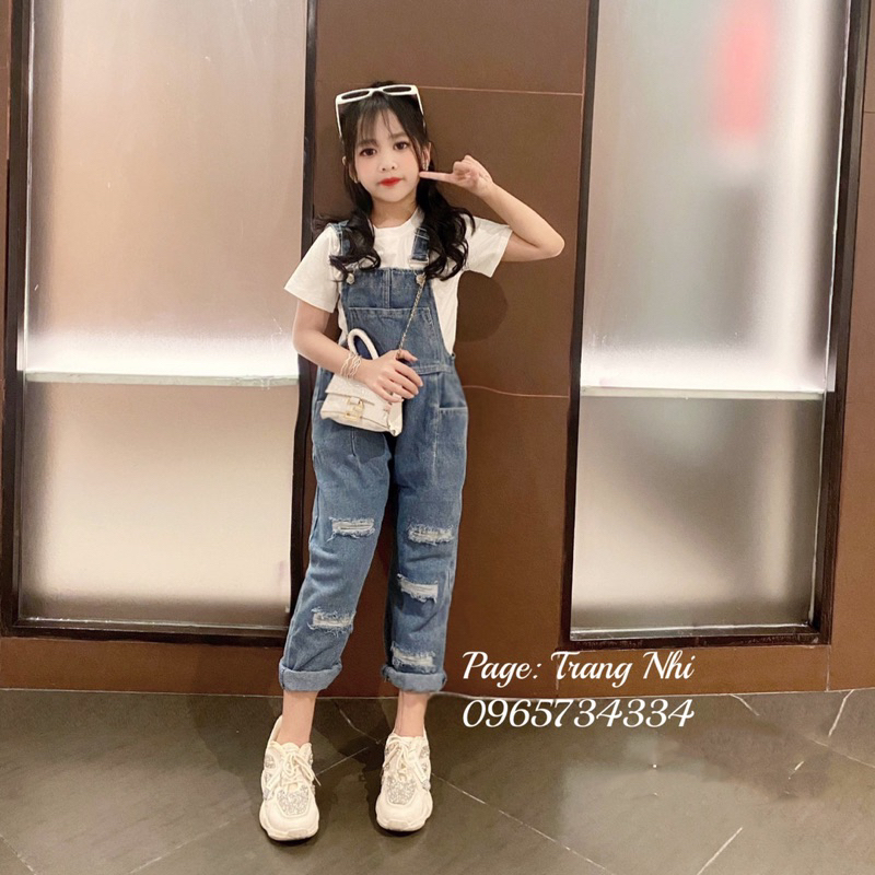 Yến quần jeans cho bé gái size đại 16-40kg xinh sang cho bé diện hè