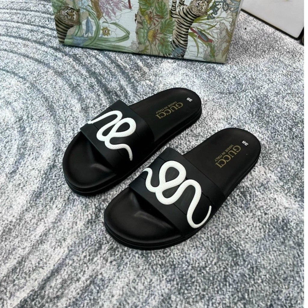 Dép Nam Gucci nam, nữ hình rắn ( đế cao su đúc bền đép đi êm chân ) mẫu hot 2023
