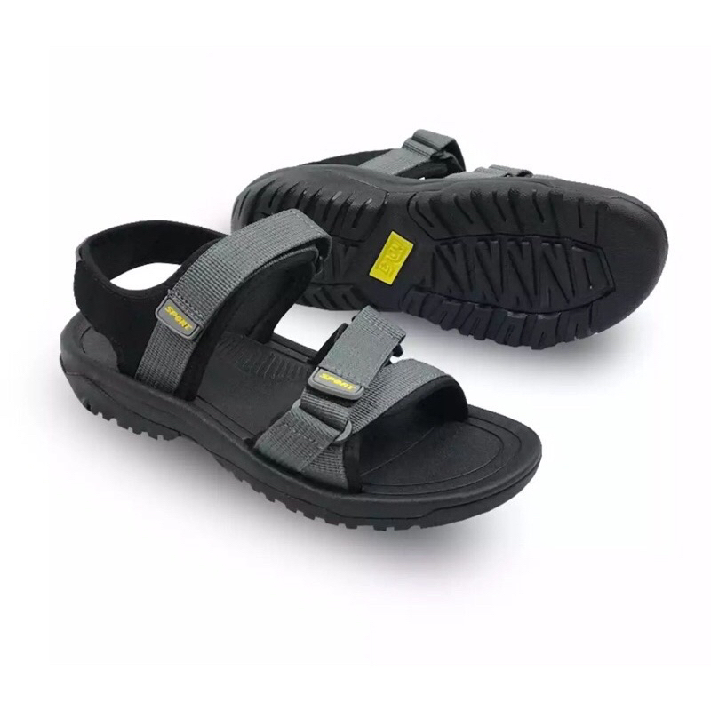 Giày sandal quai hậu nam học sinh, sinh viên Rova RV873 chính hãng quai dù đế cao su đúc màu đen, xám năng động