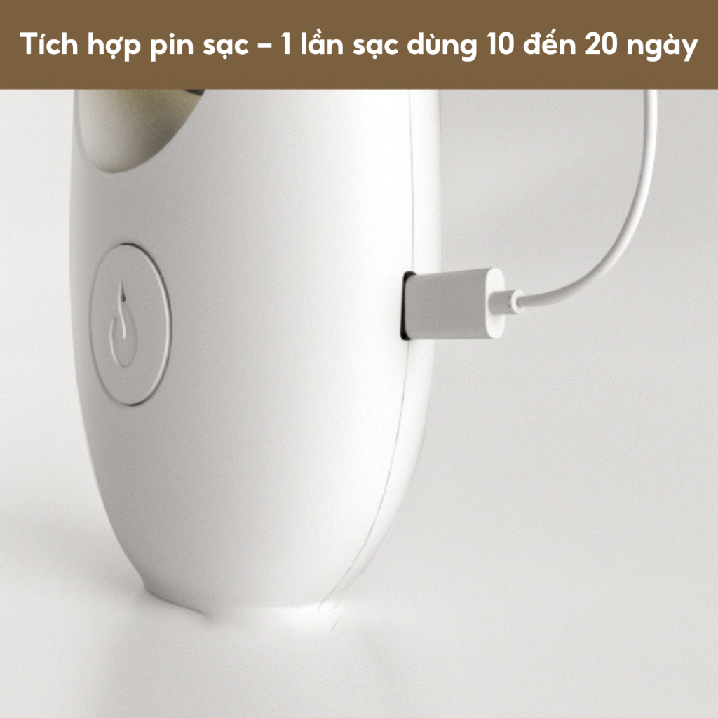 Máy Xịt Thơm Phòng Tự Động Treo Tường, Máy Xông Tinh Dầu Phòng , Nước Hoa Thơm Phòng 50ml, 6 Mùi Hương, Tích Hợp Pin Sạc