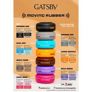 Sáp Vuốt Tóc Gatsby Moving Rubber 80g