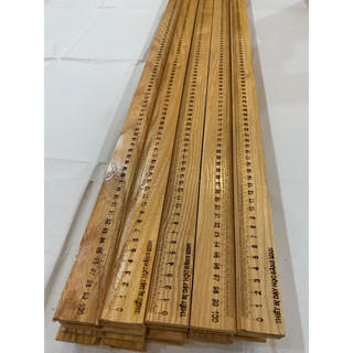 Thước gỗ sồi khắc cm 1m, thước kẻ gỗ giáo viên