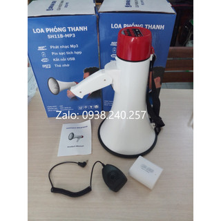 [CÓ BLUETOOTH]Loa phóng thanh công suất lớn sunrise SH11B mp3,USB, thẻ nhớ, có ghi âm, còi báo động - SUNRISE SH-11B