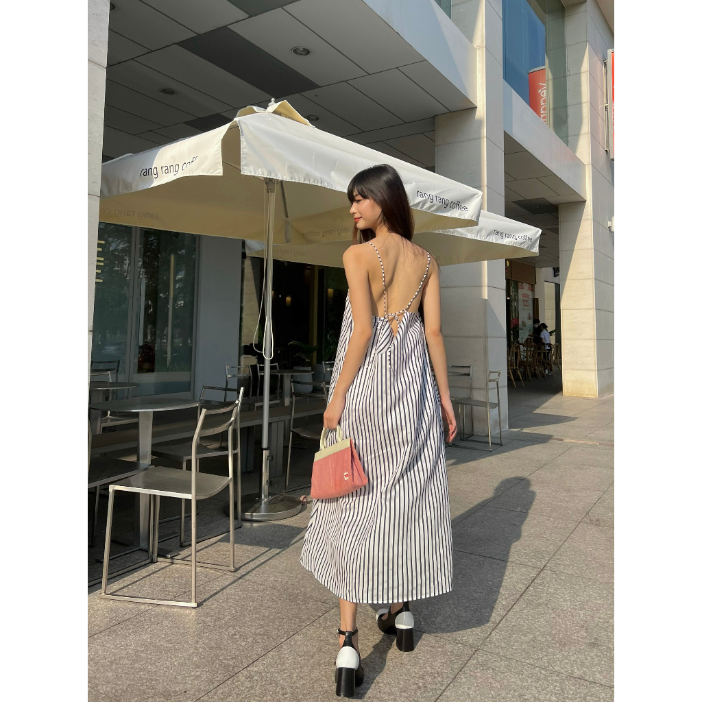 Đầm hai dây dài có sọc LILY DRESS