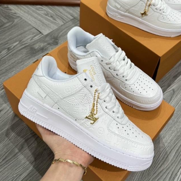 Giày_Nike Air Force 1 LV Trắng, Giày AF1 LV Bản Cao Cấp Hot Trend Dễ Phối Đồ