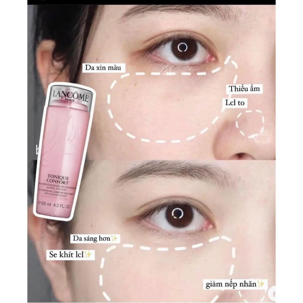 Nước hoa hồng cấp ẩm cho da Lancome Tonique Confort Toner 125ml