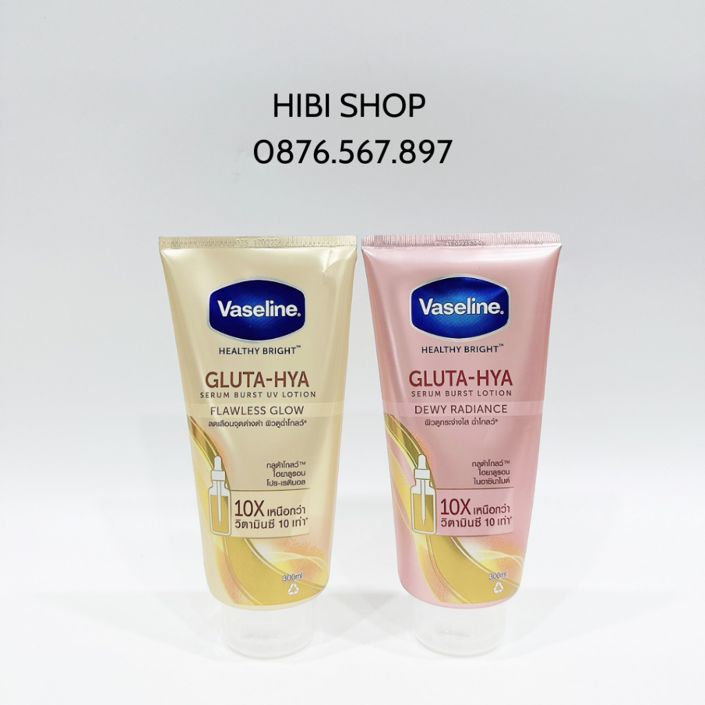 (CHÍNH HÃNG) Sữa Dưỡng Thể Vaseline Healthy Bright Gluta HYA Serum 10X ban ngày và ban đêm