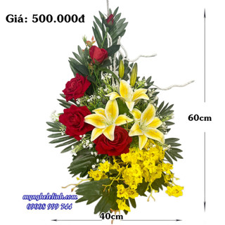 Hoa trang trí bàn thờ Công Giáo - Hoa giả cao cấp H508