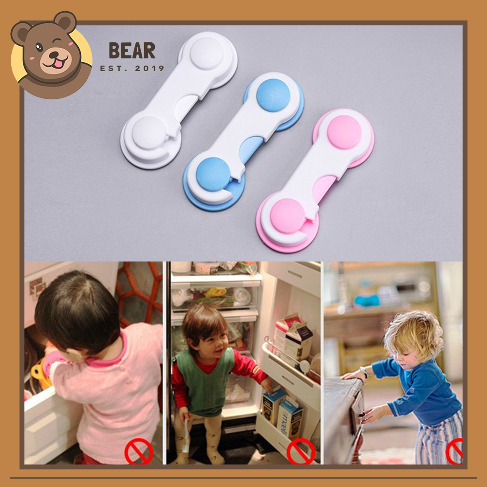【SuperBear/tặng 5 khăn】 Dây Khóa Đai Nẹp Gài Cạnh Tủ, Cạnh Bàn, Tủ Lạnh, Ngăn Kéo Cửa - Chống Trẻ Em Mở Nghịch Kẹp Tay T