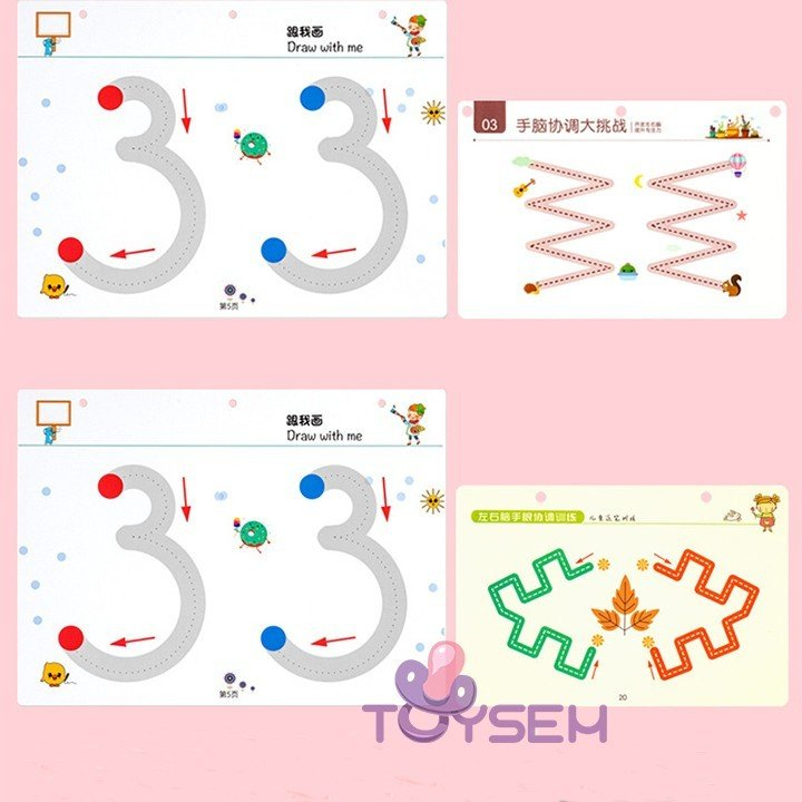 Bộ tập tô vẽ thông minh đồ chơi giáo dục cho bé gồm 64 trang nhiều chủ đề - Quà tặng sinh nhật trẻ em