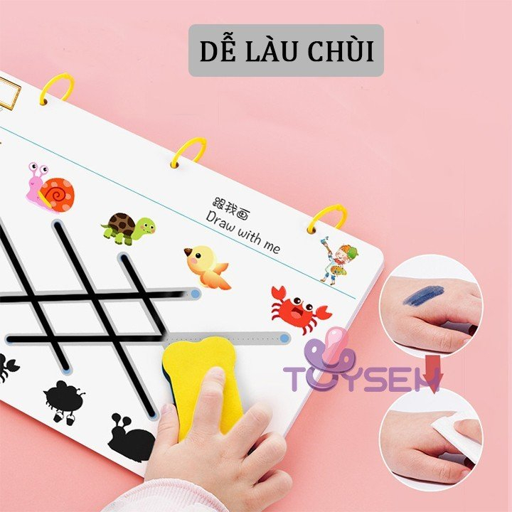 Bộ tập tô vẽ thông minh đồ chơi giáo dục cho bé gồm 64 trang nhiều chủ đề - Quà tặng sinh nhật trẻ em