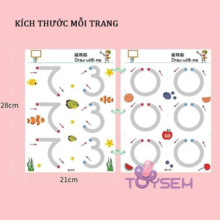 Bộ tập tô vẽ thông minh đồ chơi giáo dục cho bé gồm 64 trang nhiều chủ đề - Quà tặng sinh nhật trẻ em