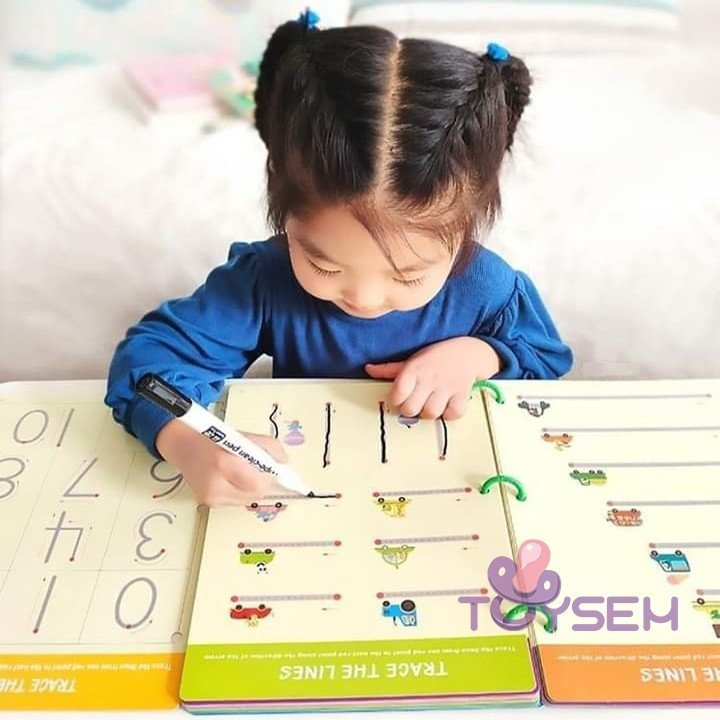 Bộ tập tô vẽ thông minh đồ chơi giáo dục cho bé gồm 64 trang nhiều chủ đề - Quà tặng sinh nhật trẻ em