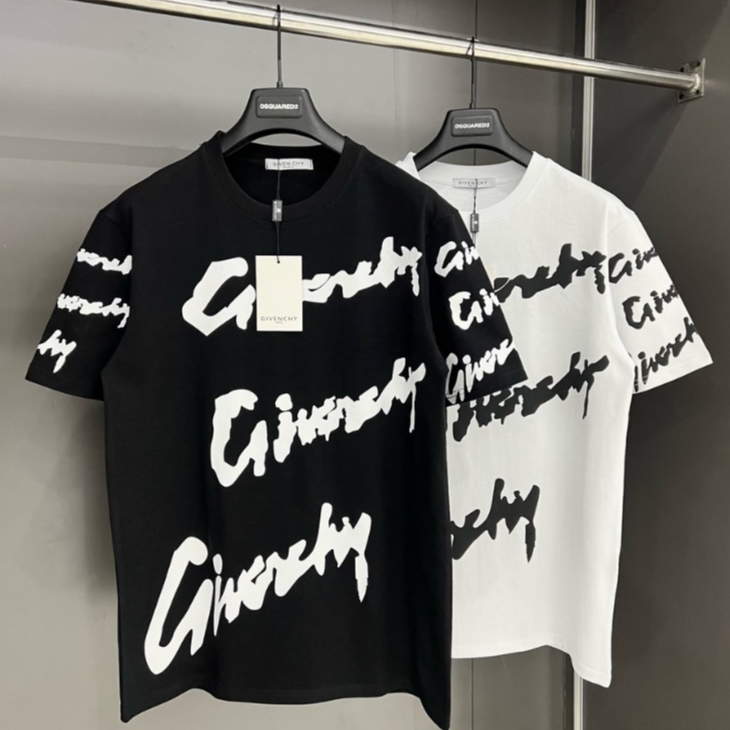 Áo Phông Givenchy Phối Hình In Tay Áo & Thân Áo Cực Đẹp, Áo Fom Dáng Rộng Unisex Nam Nữ New 2023