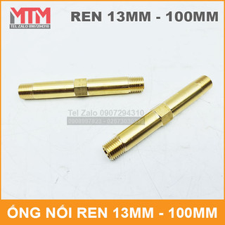 Ống đồng ren ngoài 13mm 100mm