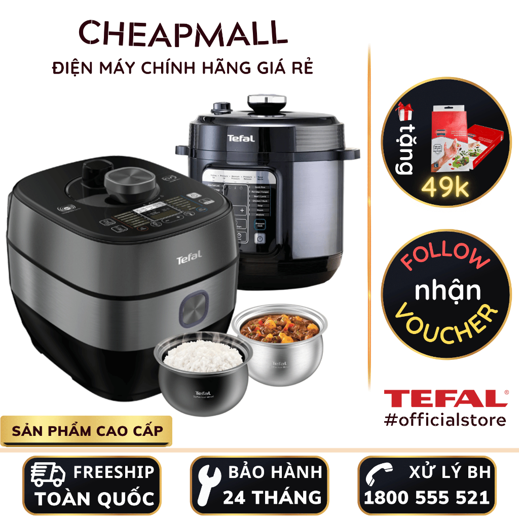 Nồi áp suất điện đa năng Tefal Home Chef 6.0L CY601868 - CheapMall