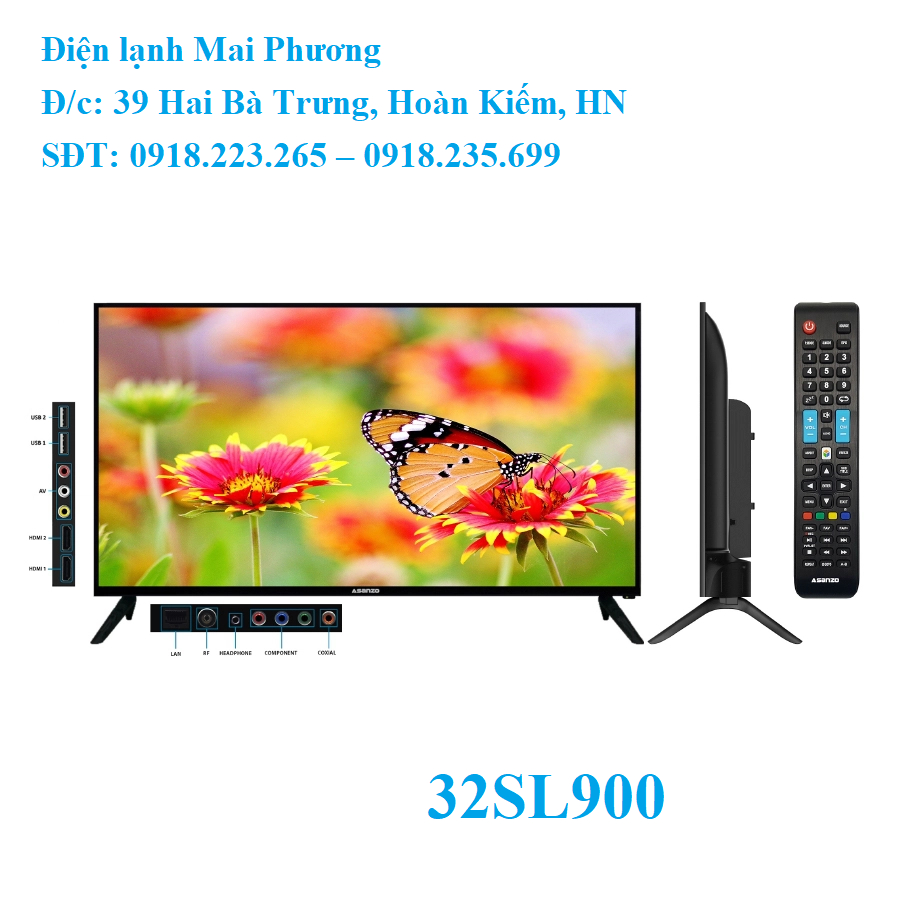 Smart Tivi Islim Asanzo 32 Inch Model 32SL900 - Hàng chính hãng (Bảo hành 24 tháng)