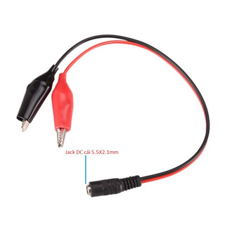 Dây chuyển jack DC cái ra kẹp cá sấu