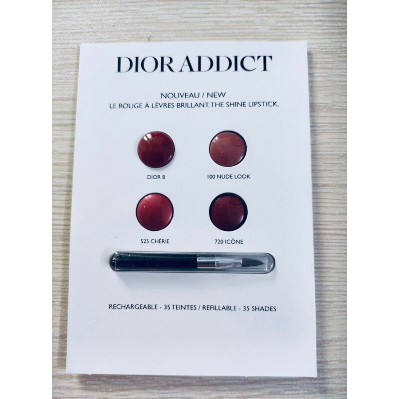 Sample son Dior addict 4 màu son nhiều dưỡng màu tây tôn da chanh sả không bị khô môi
