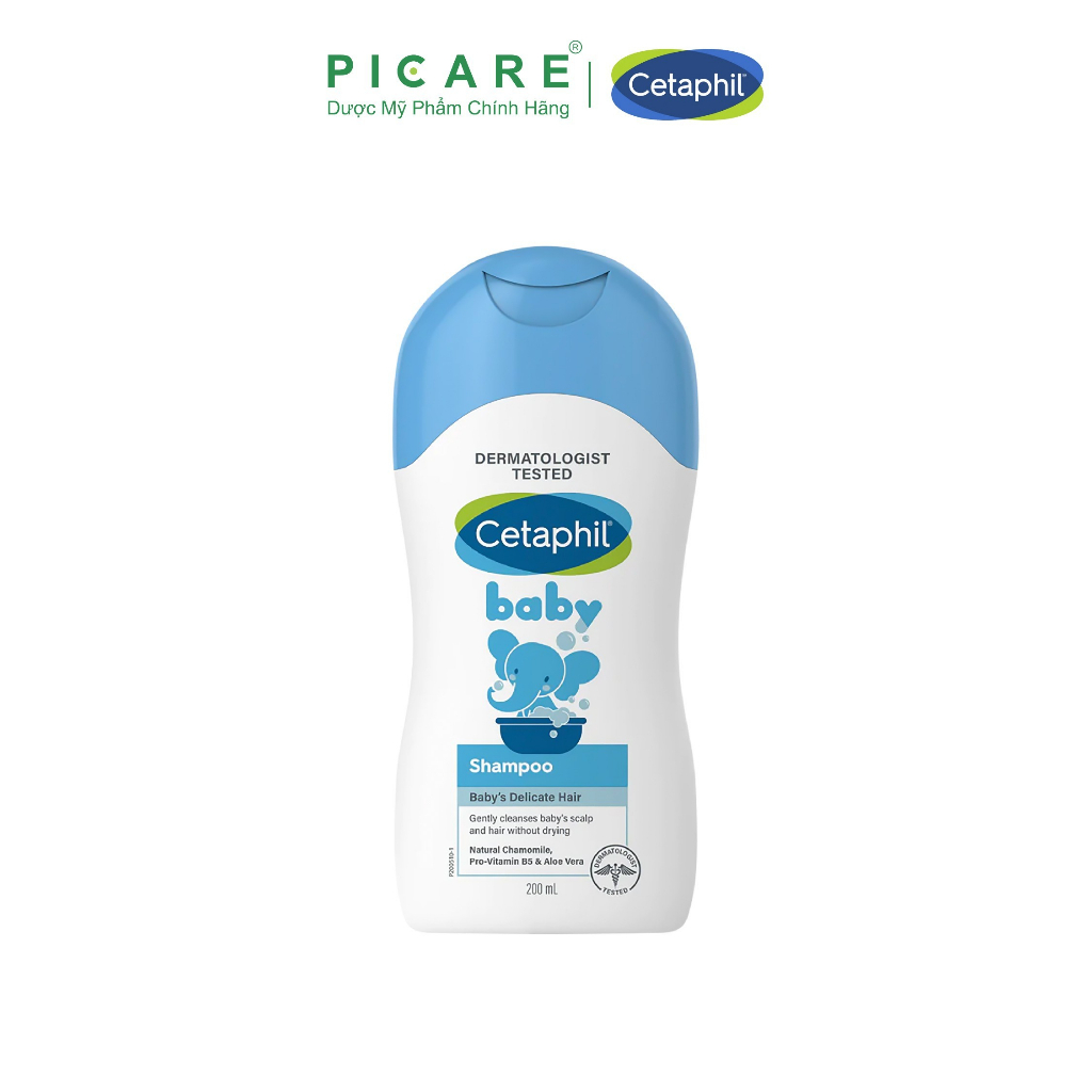 Dầu gội làm sạch da đầu nhạy cảm Cetaphil Baby Shampoo 200ml