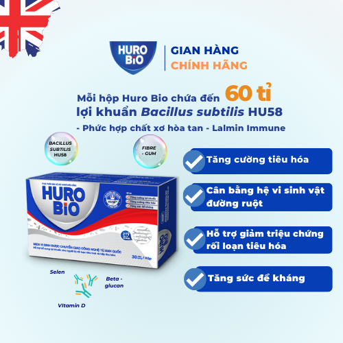 Men vi sinh Huro Bio cho người lớn (30 viên nang/hộp)