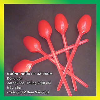 1 bịch 50 cái muỗng nhựa 20cm