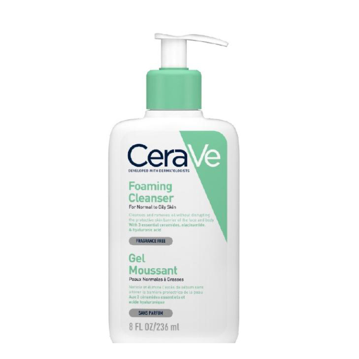 Saul Sa rửa mặt giúp làm sạch sâu dành cho da dầu Cerave Foaming Facial Cleanser Oil Control 236ML