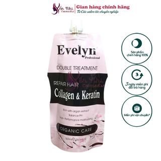 Kem ủ tóc evelyn phục hồi hư tổn ủ tóc collagen evelyn siêu mượt 500ml, mỹ phẩm tóc yến nhi DT05