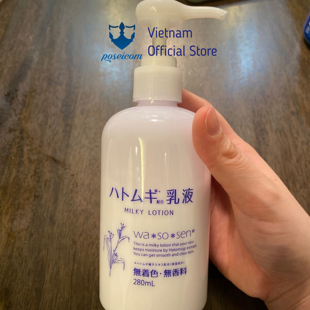 Sữa dưỡng ẩm Hatomugi wasosen Milky lotion Hatomugi Wasosen 280ml