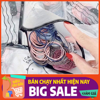 Bộ 100 chun buộc tóc siêu xinh