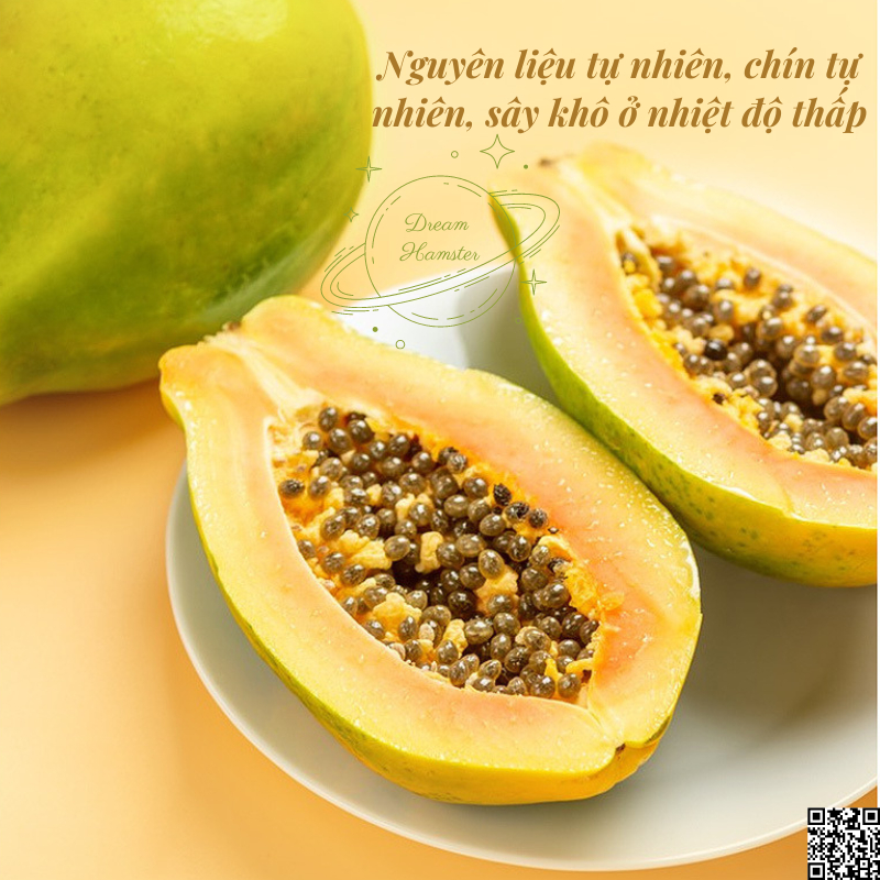 Đu đủ sấy 3 Yee loại sợi bổ sung dinh dưỡng, giúp mài răng và hỗ trợ tan búi lông dành cho thỏ, bọ hamster, nhím...