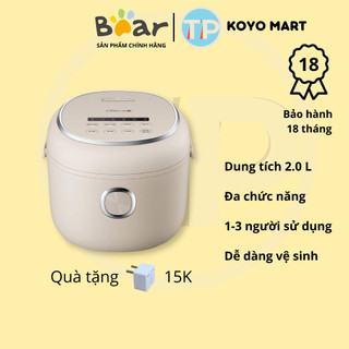 Nồi cơm điện Bear DFB-P20H1, 2L, nấu cơm, hấp, luộc, hầm, nồi cơm chính hãng, đa năng, có chức năng hẹn giờ