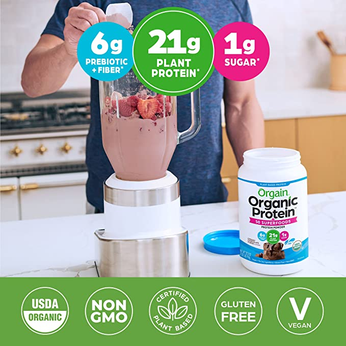 Bột đạm thực vật hữu cơ Orgain’s protein powder 1.22 kg
