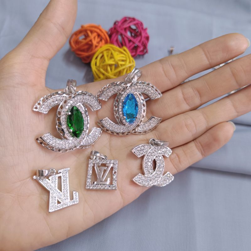 Mặt dây chuyền xi mạ bạch kim Chanel, LV cho nữ phong cách trẻ trung, sang trọng