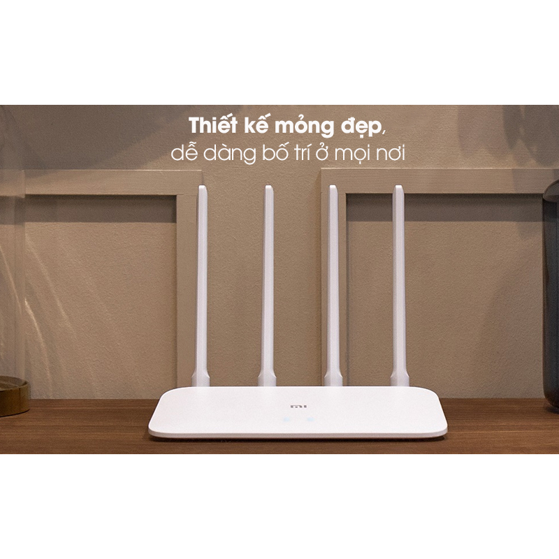 Bộ phát Router Wifi Xiaomi Router 4A Gigabit 1000Mbps Chuẩn AC1200 đáp ứng nhu cầu truy cập với khoảng 128 thiết bị