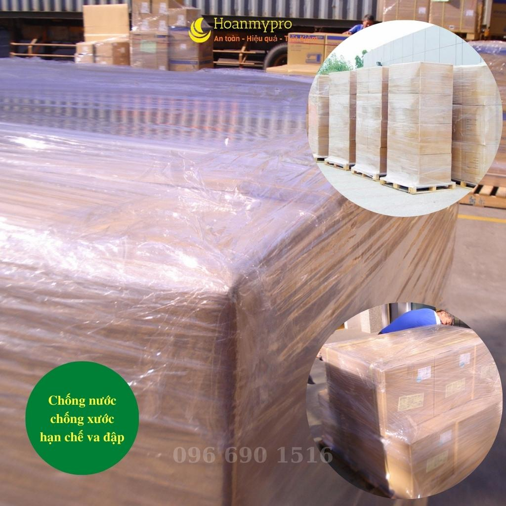 Cuộn Màng PE Bọc Hàng 2,4Kg Màng Chít Quấn Pallet