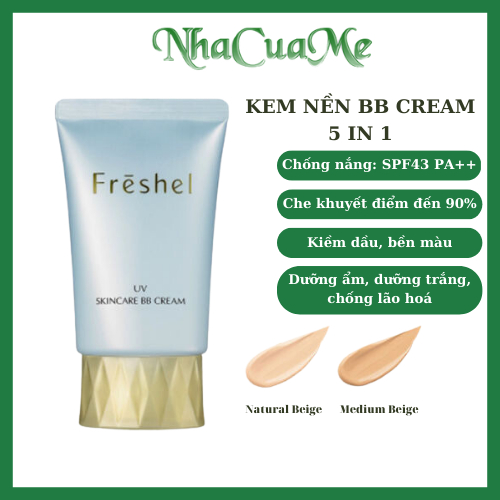 Kem nền trang điểm BB chống nắng 5in 1 Kaneno Freshel UV Skincare BB Cream
