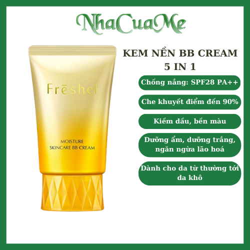 Freshel Moisture Skincare BB Cream Kanebo Kem Trang Điểm Dưỡng Ẩm Chống Nắng 5 in 1 SPF28 PA++