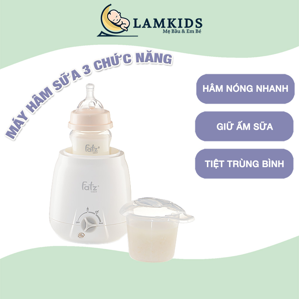 Máy Hâm Sữa 3 Chức Năng Hâm Sữa, Giữ Ấm, Tiệt Trùng Bình Sữa FatzBaby MONO 1 - FB3003SL Lamkids