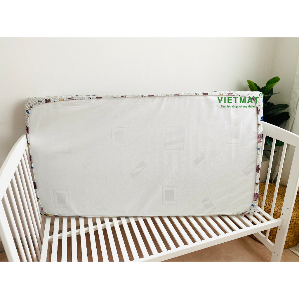 Ga chống thấm cotton organic TILO cho nôi, cũi, giường lau được nằm tiếp, giặt máy lâu dài
