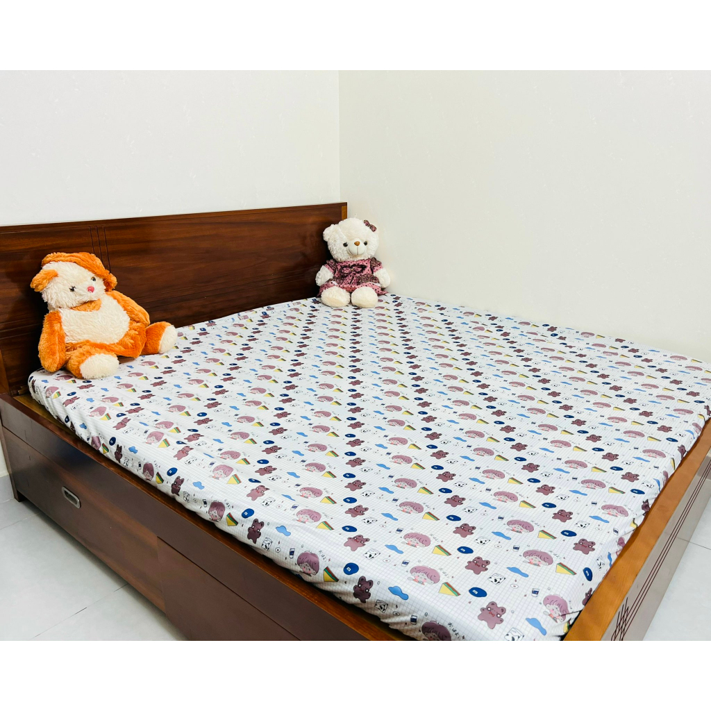 Ga chống thấm cotton organic TILO cho nôi, cũi, giường lau được nằm tiếp, giặt máy lâu dài