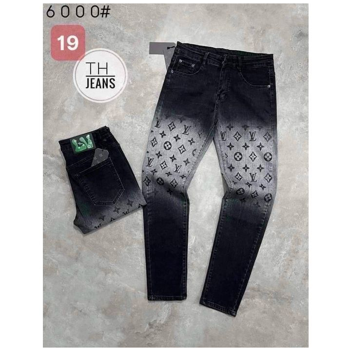Quần jean nam đen co giãn chấtvải DENIM cao cấp loang màu thêu form dáng skinny mẫu mới TANBEO_SHOP giá rẻ