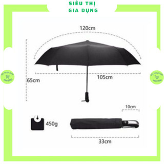 Ô tự động gấp gọn đóng mở 2 chiều hàng 10 nan thông minh, dù tự động đóng mở 2 chiều tiện lợi nhiều màu sắc