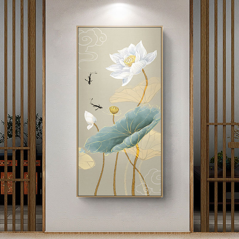Tranh hoa sen treo tường nhiều mẫu mới nhất chất liệu vải canvas cao cấp đã gồm khung viền tặng kèm đinh treo