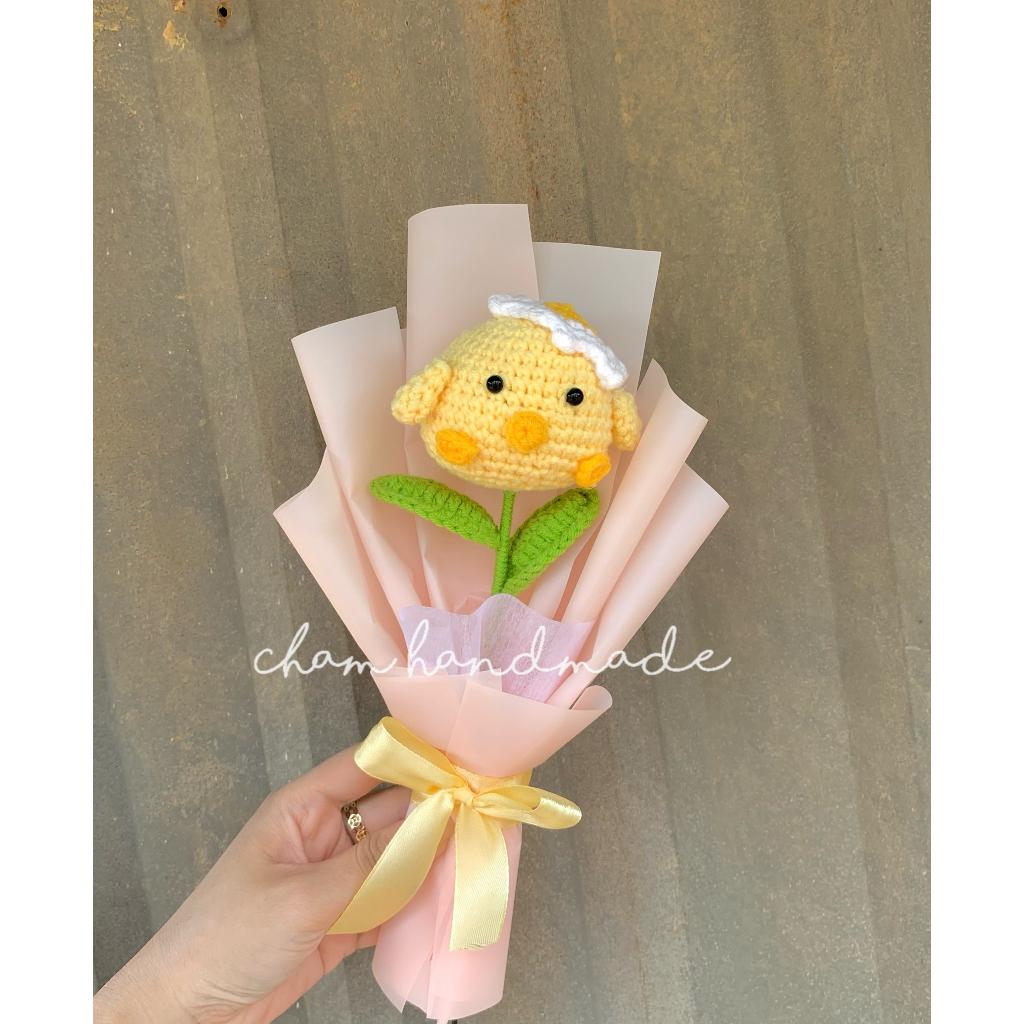 Bó hoa lẻ 1 đầu thú handmade