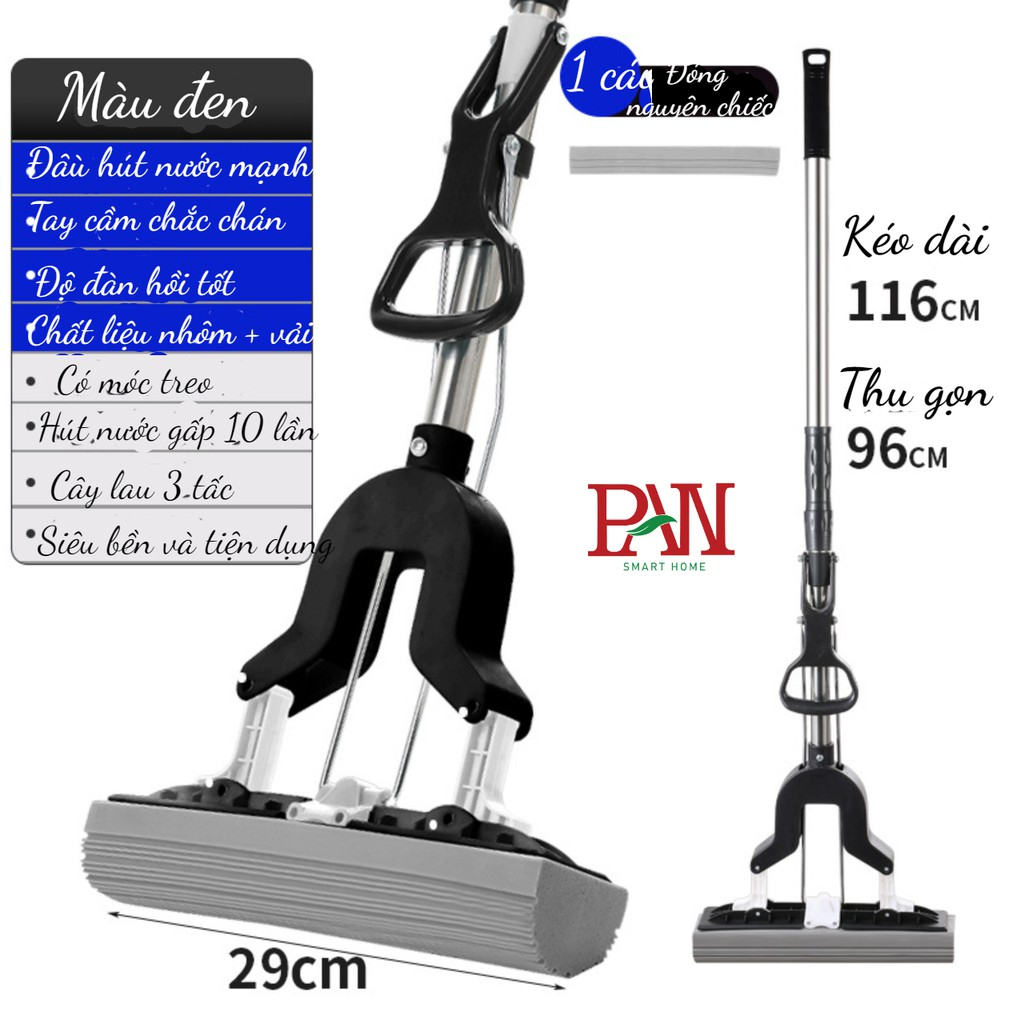 Cây lau nhà đầu mút cao su non siêu thấm nước, cây lau nhà bằng mút xốp loại tốt