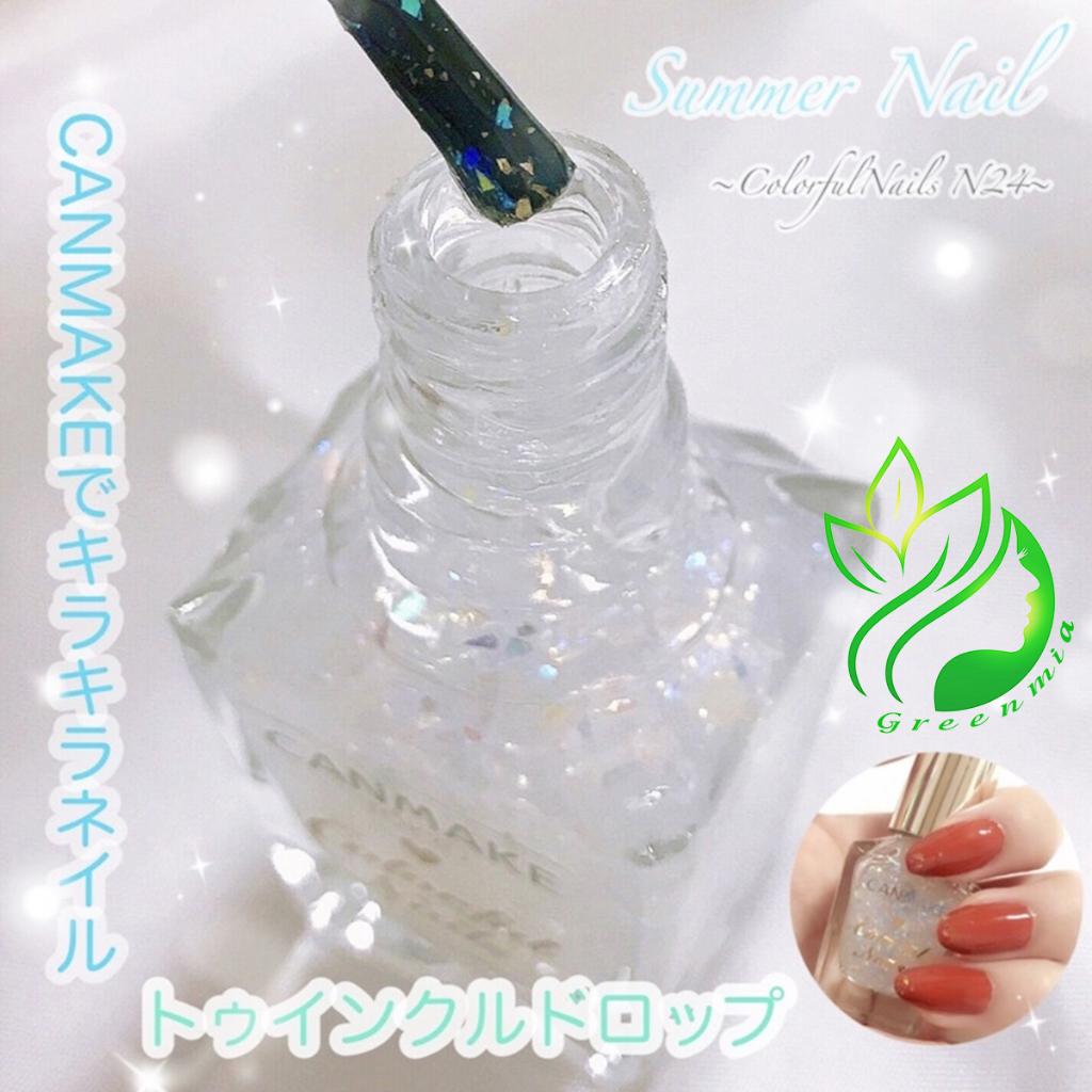 Sơn Móng Tay Thạch Canmake Tokyo Japan Nhật Bản Nội Địa Sơn Móng Chân Màu N24 Twinkle Drop Nhũ ánh kim hạt to