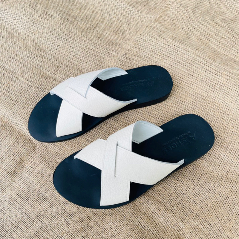Dép Sandal Dép Quai Chéo Da Bò Thật Không Thấm Nước Phù Hợp Mọi Lứa Tuổi cheosg101